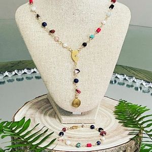 ✨Multicolor necklace and bracelet with semiprecious ✨